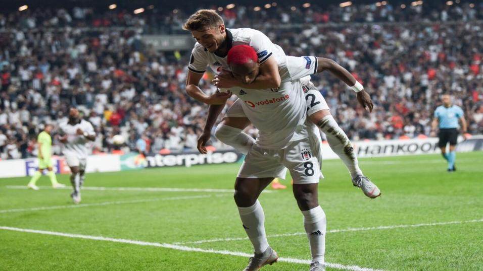 Besiktas midfielder Adem Ljajic celebrates a goal